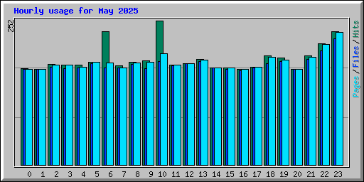 Hourly usage for May 2025