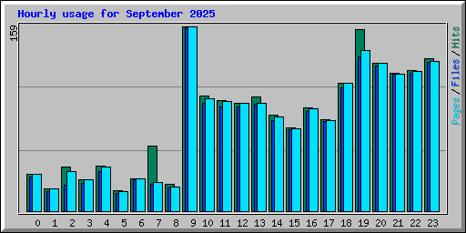 Hourly usage for September 2025