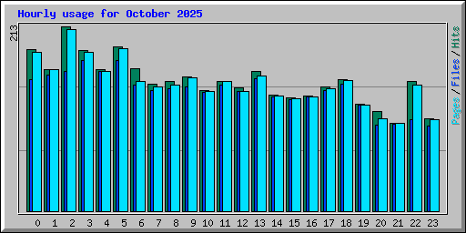 Hourly usage for October 2025