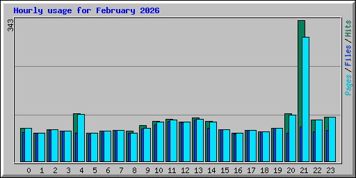 Hourly usage for February 2026